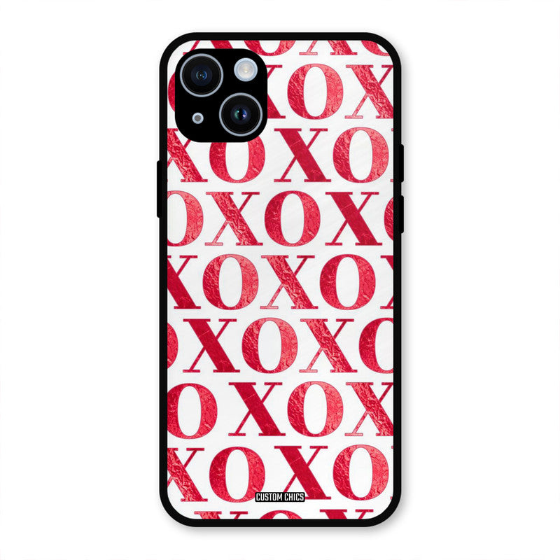 Red XOXO iPhone 14 Mobile Back Cover - Cute PrintShield Case