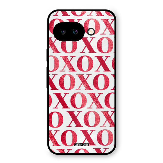 Red XOXO Google Pixel 9A Mobile Back Cover - Cute PrintShield Case