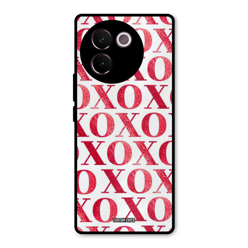 Red XOXO Vivo V30e Mobile Back Cover - Cute PrintShield Case