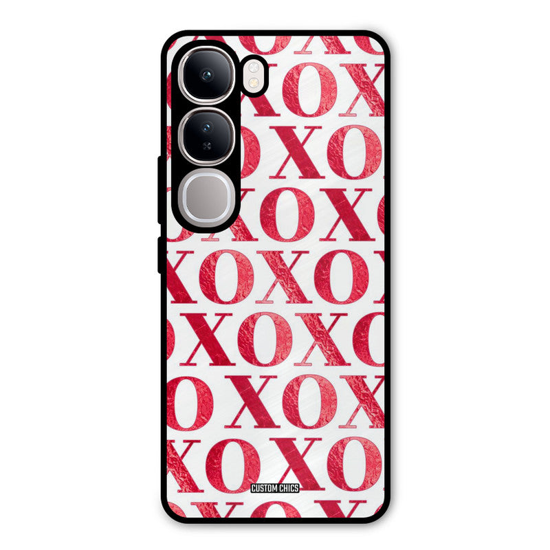 Red XOXO Vivo Y300 Mobile Back Cover - Cute PrintShield Case