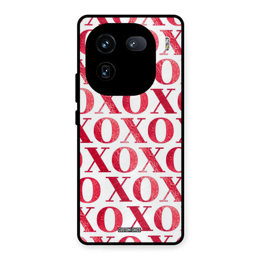Red XOXO iQOO 12 Mobile Back Cover - Cute PrintShield Case