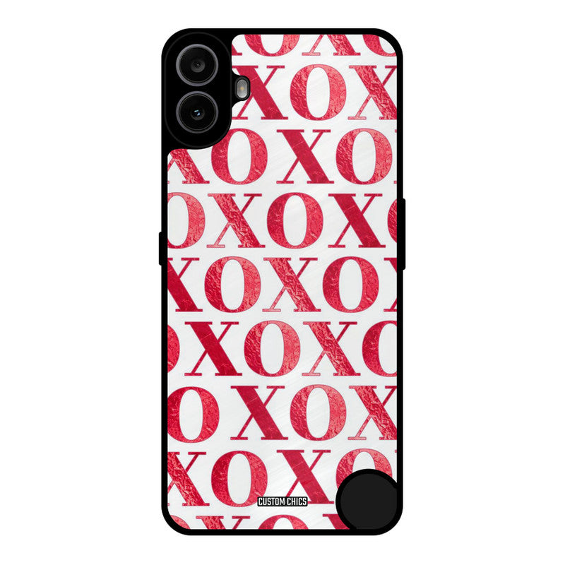 Red XOXO Nothing CMF Phone 1 Mobile Back Cover - Cute PrintShield Case