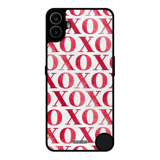 Red XOXO Nothing CMF Phone 1 Mobile Back Cover - Cute PrintShield Case