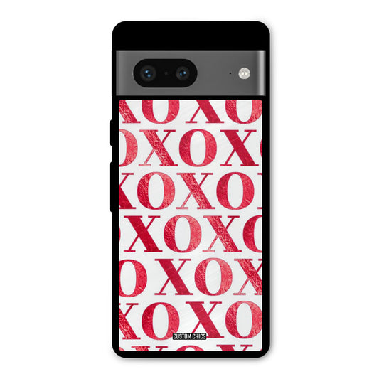 Red XOXO Google Pixel 7 Mobile Back Cover - Cute PrintShield Case