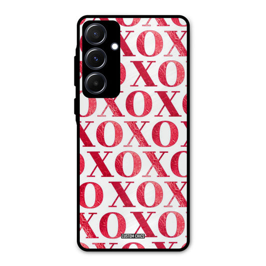 Red XOXO Samsung Galaxy A55 5G Mobile Back Cover - Cute PrintShield Case