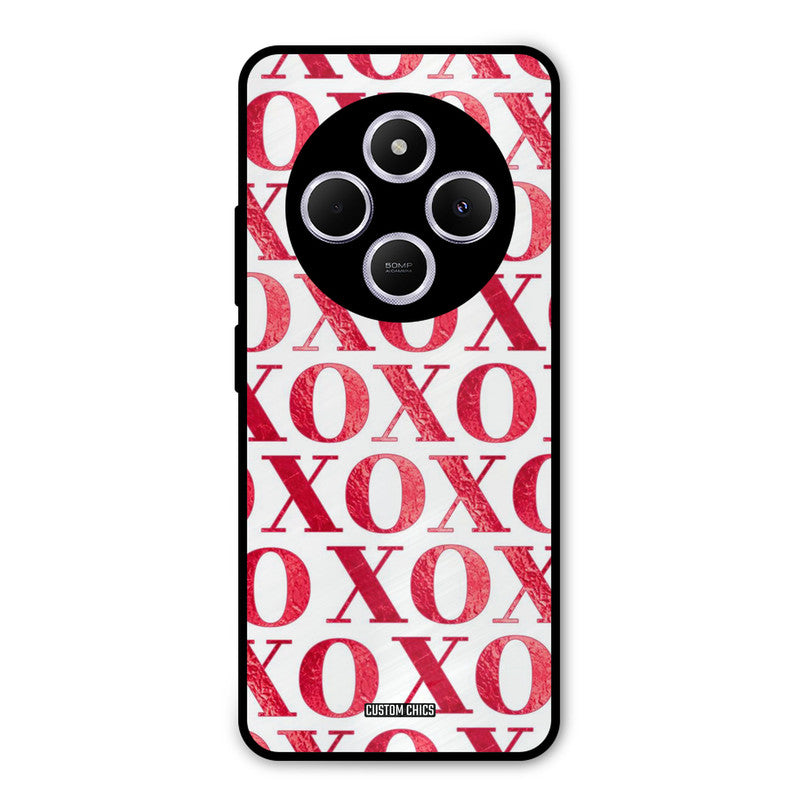 Red XOXO Poco C75 Mobile Back Cover - Cute PrintShield Case