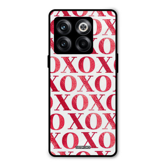 Red XOXO Oneplus 10T Mobile Back Cover - Cute PrintShield Case