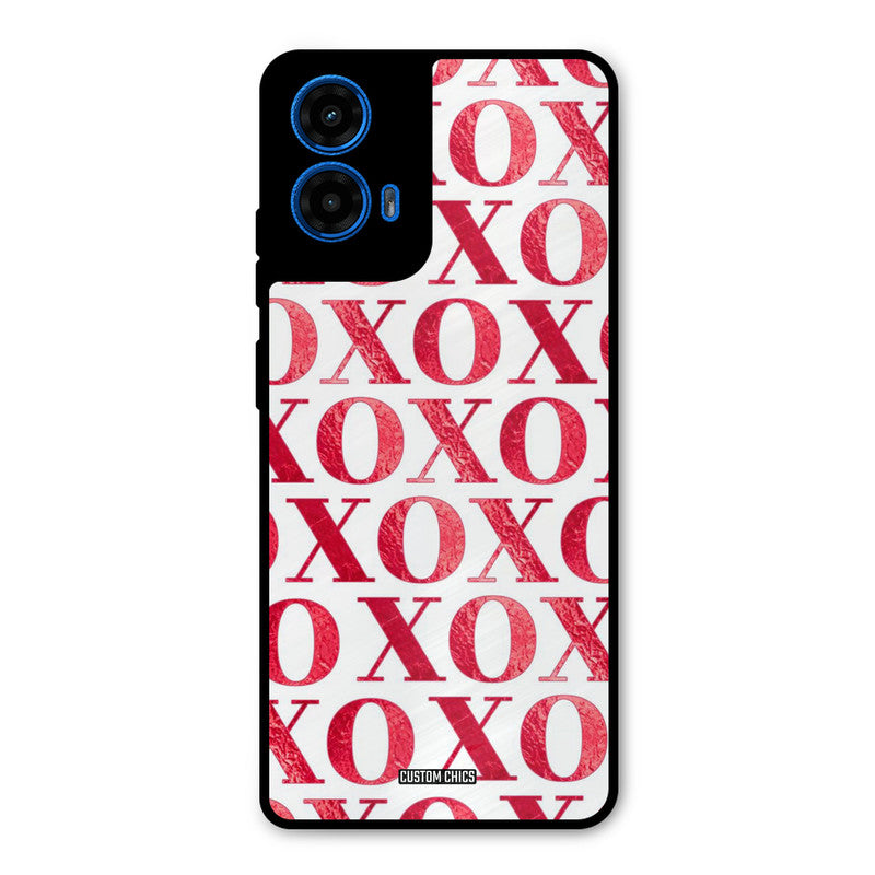 Red XOXO Moto G45 Mobile Back Cover - Cute PrintShield Case