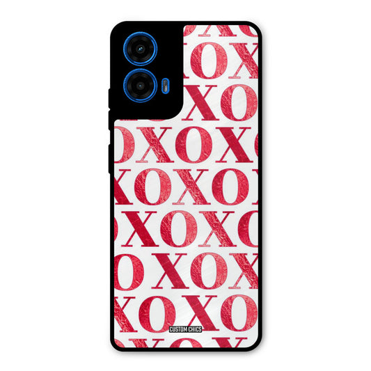 Red XOXO Moto G45 Mobile Back Cover - Cute PrintShield Case