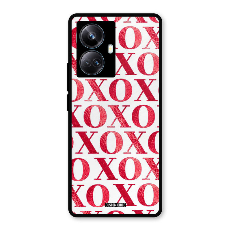 Red XOXO Realme 10 Pro Plus Mobile Back Cover - Cute PrintShield Case