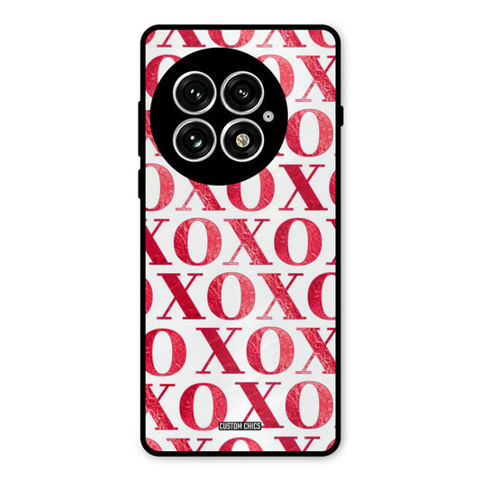 Red XOXO Oneplus 13 Mobile Back Cover - Cute PrintShield Case
