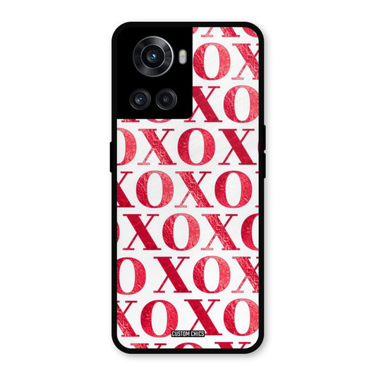 Red XOXO OnePlus 10R Mobile Back Cover - Cute PrintShield Case