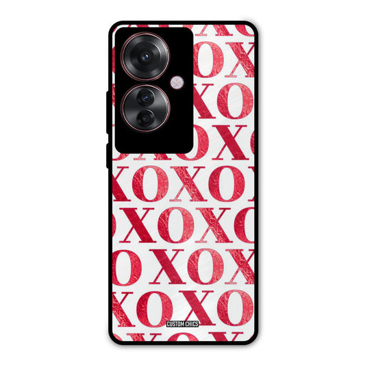 Red XOXO Oppo F25 Pro Mobile Back Cover - Cute PrintShield Case