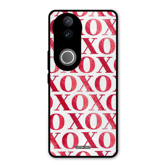 Red XOXO Vivo V50 Mobile Back Cover - Cute PrintShield Case