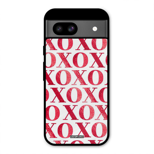 Red XOXO Google Pixel 8a Mobile Back Cover - Cute PrintShield Case