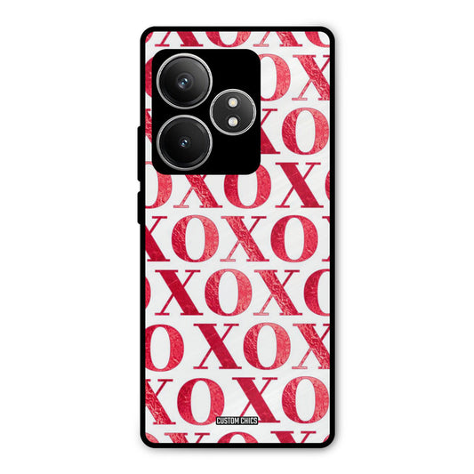 Red XOXO Realme GT 6T Mobile Back Cover - Cute PrintShield Case