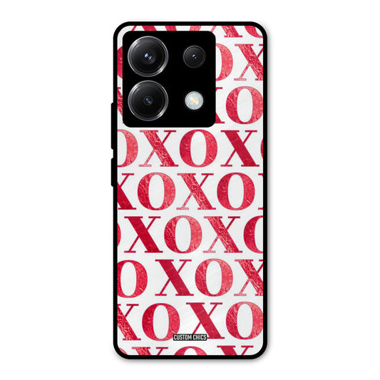 Red XOXO Poco X6 Mobile Back Cover - Cute PrintShield Case
