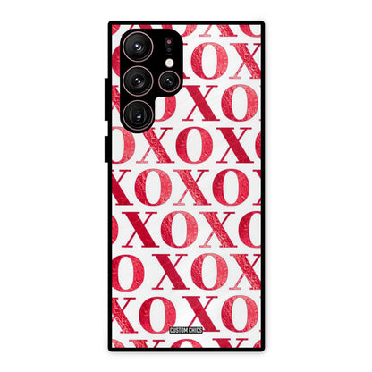 Red XOXO Samsung Galaxy S22 Ultra Mobile Back Cover - Cute PrintShield Case
