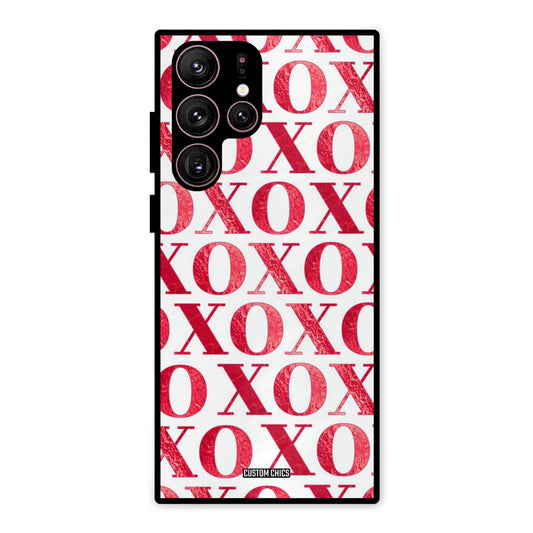 Red XOXO Samsung Galaxy S22 Ultra Mobile Back Cover - Cute PrintShield Case