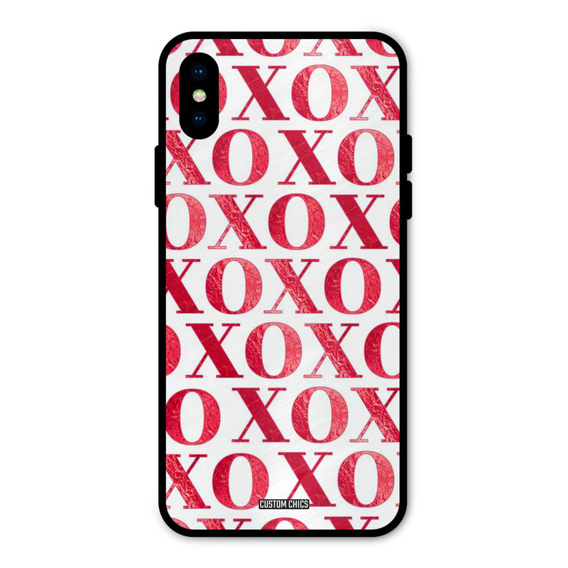 Red XOXO iPhone X Mobile Back Cover - Cute PrintShield Case
