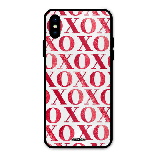 Red XOXO iPhone X Mobile Back Cover - Cute PrintShield Case