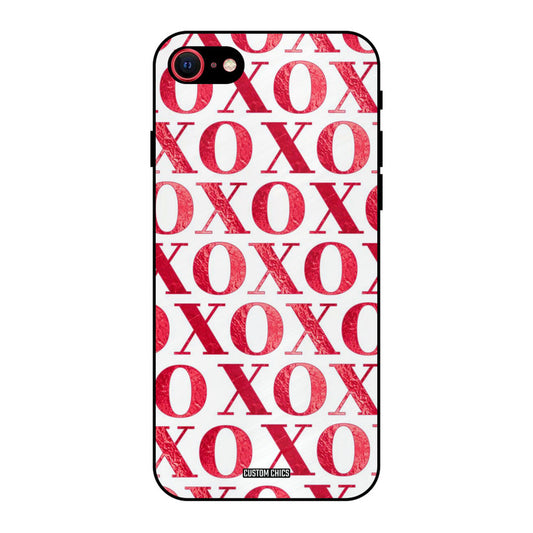 Red XOXO iPhone SE 2020 Mobile Back Cover - Cute PrintShield Case