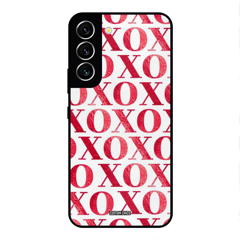 Red XOXO Samsung Galaxy S22 Mobile Back Cover - Cute PrintShield Case