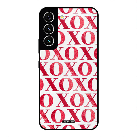 Red XOXO Samsung Galaxy S22 Mobile Back Cover - Cute PrintShield Case