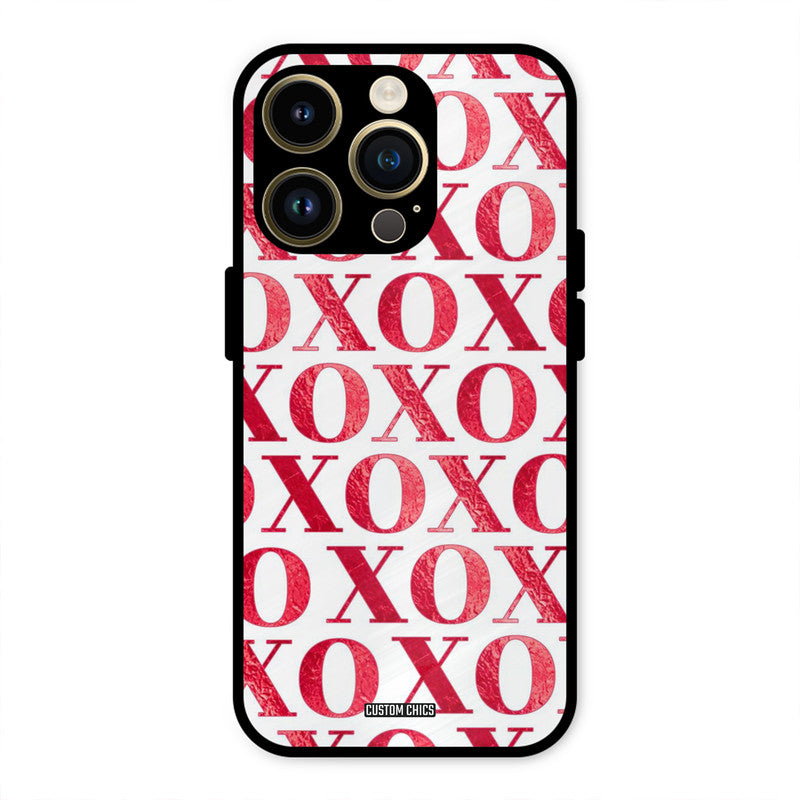 Red XOXO iPhone 14 Pro Max Mobile Back Cover - Cute PrintShield Case