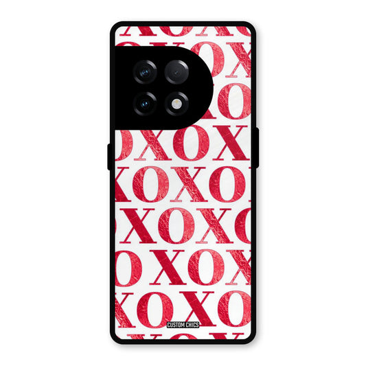 Red XOXO OnePlus 11R Mobile Back Cover - Cute PrintShield Case