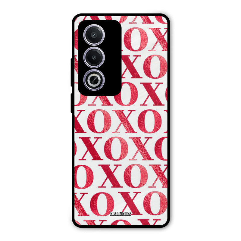 Red XOXO Oppo K12x Mobile Back Cover - Cute PrintShield Case