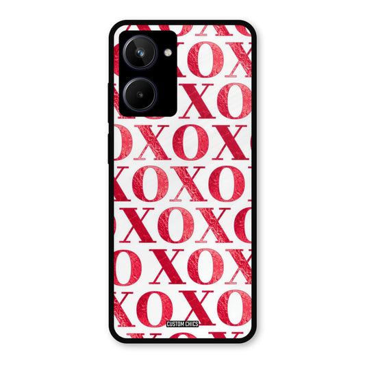 Red XOXO Realme 10 Mobile Back Cover - Cute PrintShield Case