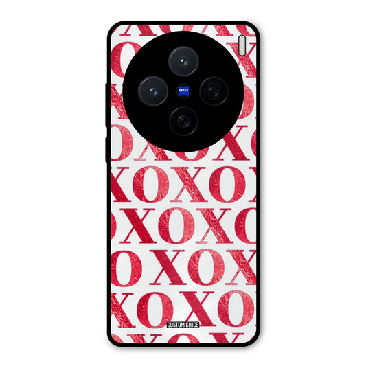Red XOXO Vivo X200 Mobile Back Cover - Cute PrintShield Case