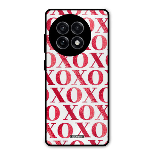 Red XOXO OnePlus 13R Mobile Back Cover - Cute PrintShield Case
