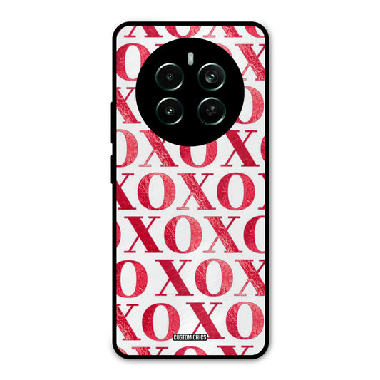 Red XOXO Realme 12 Plus Mobile Back Cover - Cute PrintShield Case