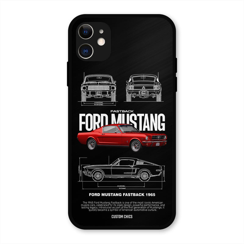 Retro Mustang iPhone 11 Mobile Back Cover - Car&Bike PrintShield Case