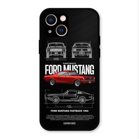 Retro Mustang iPhone 13 Mobile Back Cover - Car&Bike PrintShield Case