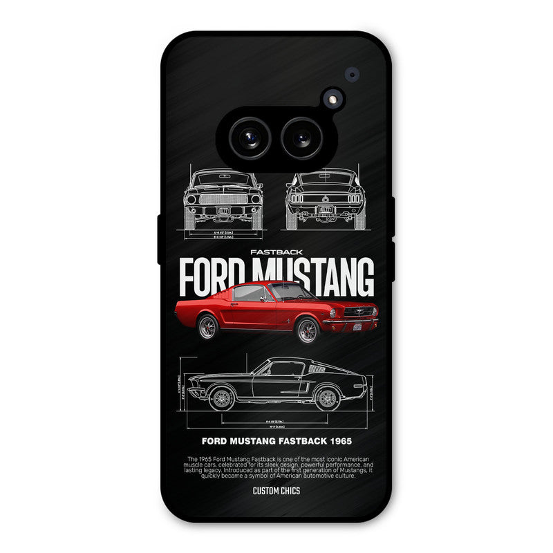 Retro Mustang Nothing Phone 2a Mobile Back Cover - Car&Bike PrintShield Case