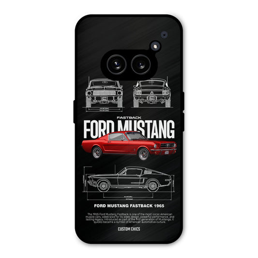 Retro Mustang Nothing Phone 2a Mobile Back Cover - Car&Bike PrintShield Case