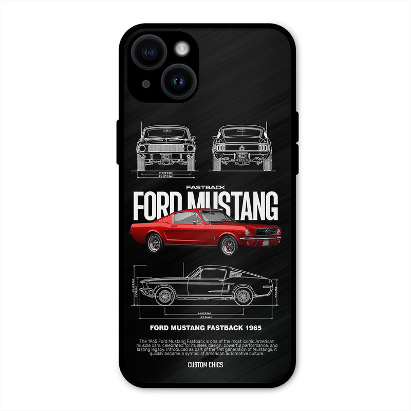 Retro Mustang iPhone 14 Plus Mobile Back Cover - Car&Bike PrintShield Case
