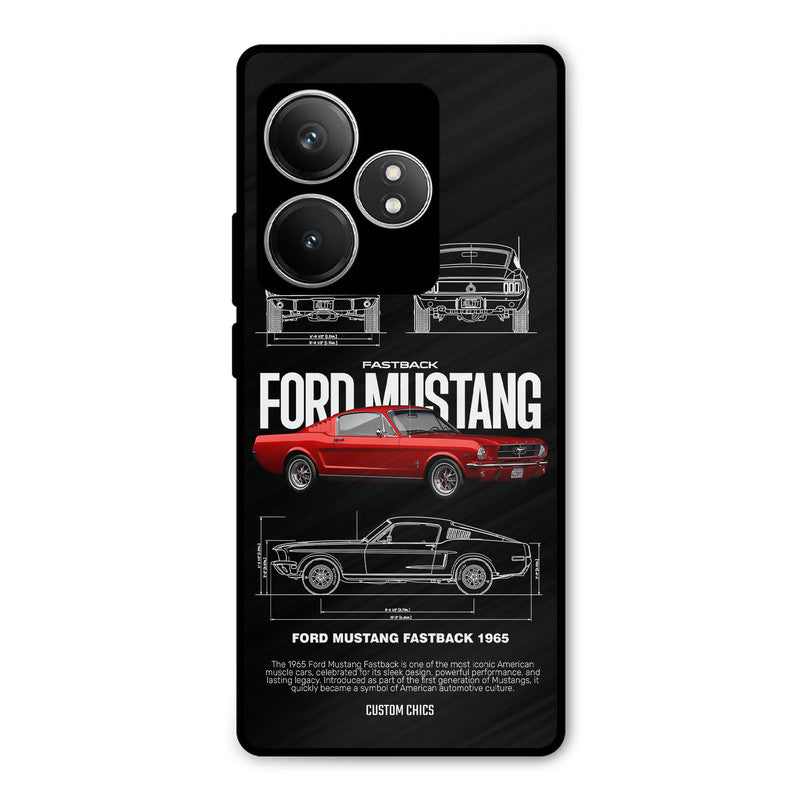 Retro Mustang Realme GT 6T Mobile Back Cover - Car&Bike PrintShield Case