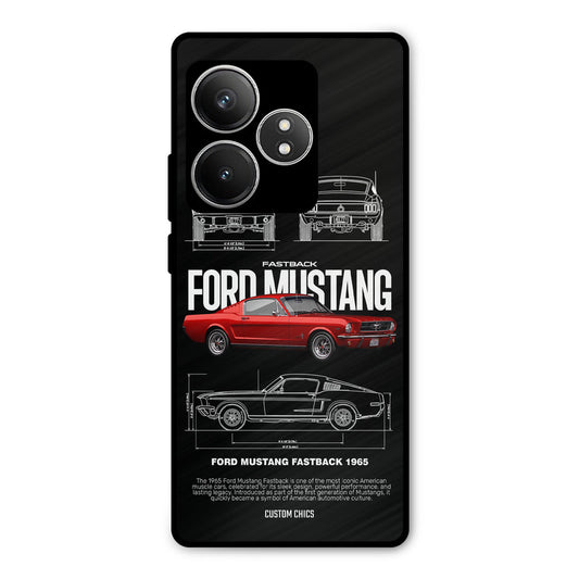 Retro Mustang Realme GT 6T Mobile Back Cover - Car&Bike PrintShield Case