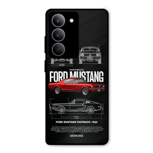 Retro Mustang Realme 14x Mobile Back Cover - Car&Bike PrintShield Case