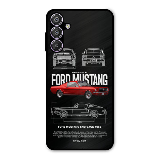 Retro Mustang Samsung Galaxy F15 Mobile Back Cover - Car&Bike PrintShield Case