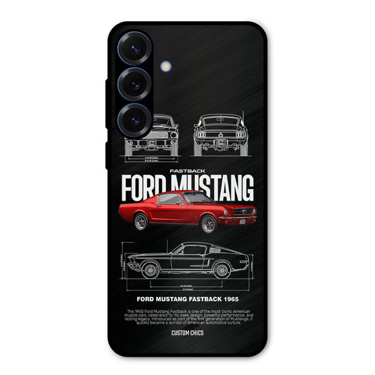 Retro Mustang Samsung Galaxy S25 Plus Mobile Back Cover - Car&Bike PrintShield Case