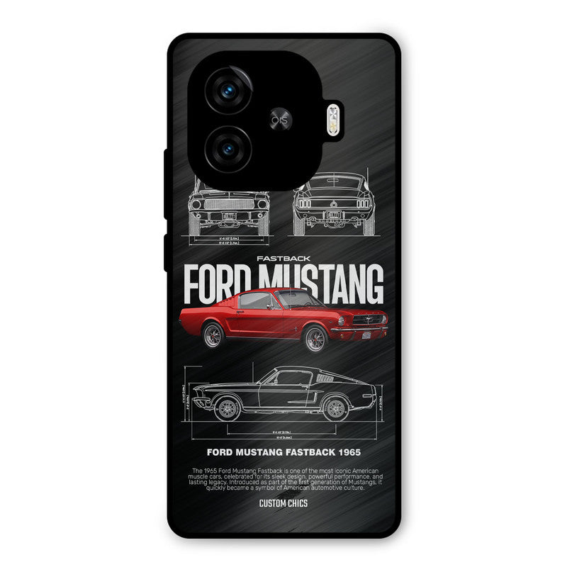 Retro Mustang iQoo Neo 10R Mobile Back Cover - Car&Bike PrintShield Case