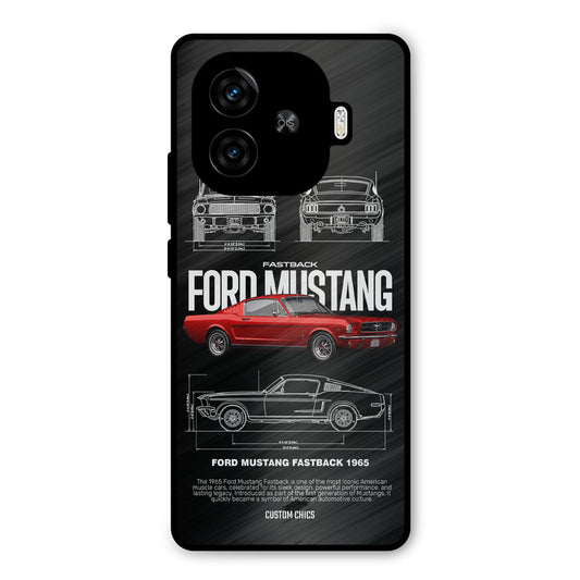 Retro Mustang iQoo Neo 10R Mobile Back Cover - Car&Bike PrintShield Case