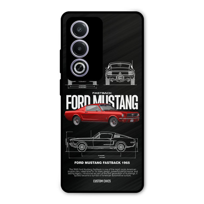 Retro Mustang Oppo K12x Mobile Back Cover - Car&Bike PrintShield Case
