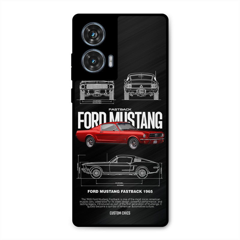 Retro Mustang Moto G96 Mobile Back Cover - Car&Bike PrintShield Case