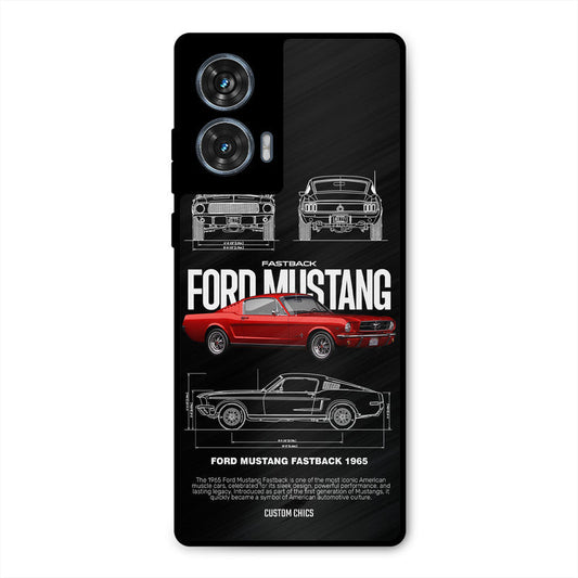 Retro Mustang Moto G96 Mobile Back Cover - Car&Bike PrintShield Case